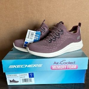 Skechers UltraFlex Bungee Shoe - Mauve
